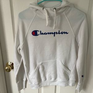 White Champion Hoodie, Size X-Small